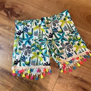 Chelsea Gunn Shorts with Tropical Pattern